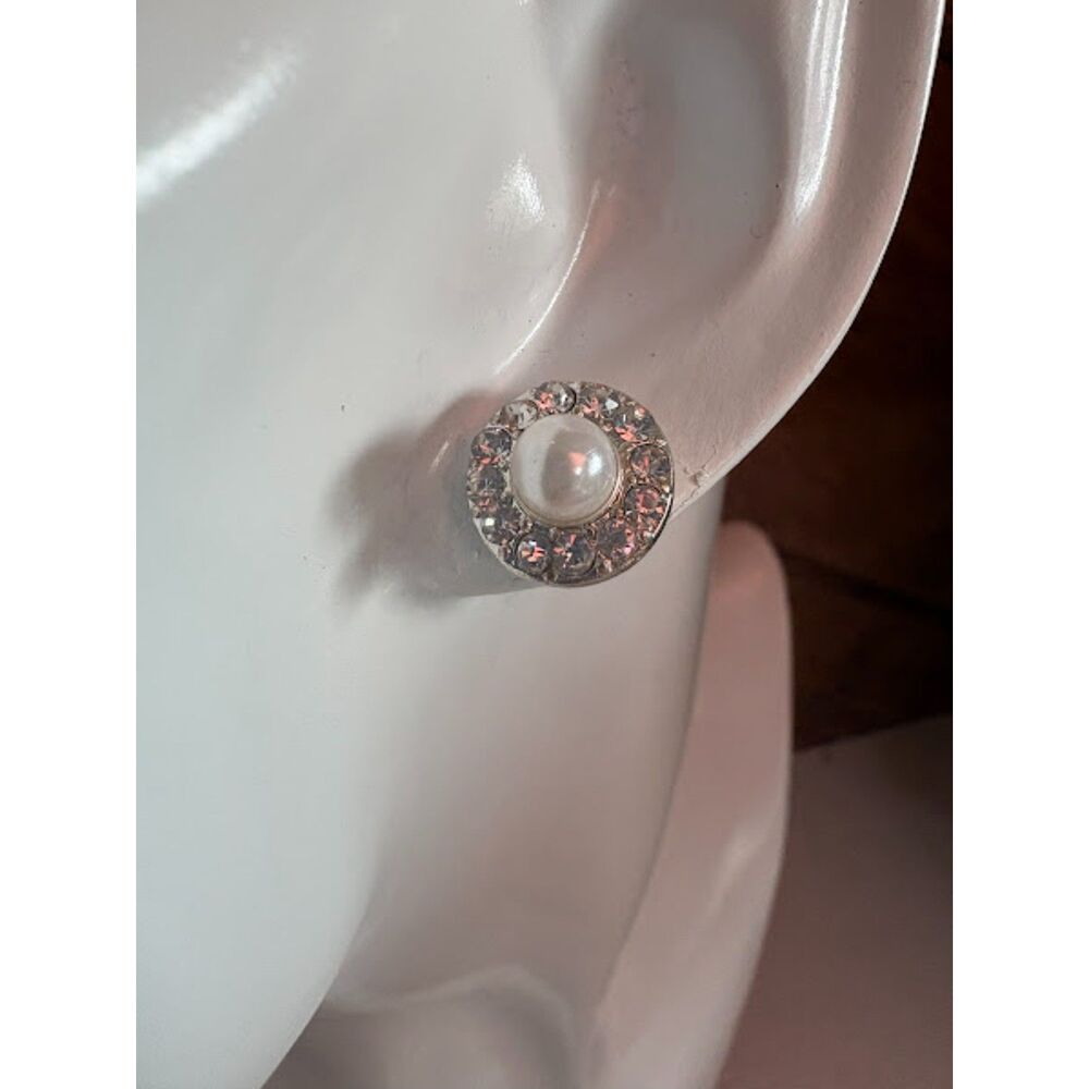 Courtney G Faux Pearl Stud Earrings